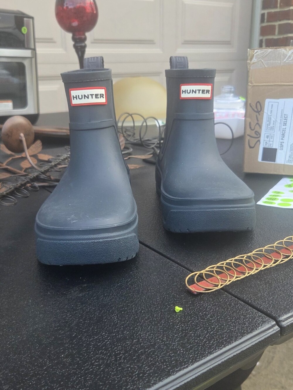 Hunter Black Chelsea Rain Boots